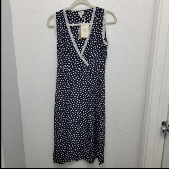 J Crew Rouje X J.Crew Rencard wrap dress CN705 Size 6 NWT Blue White - Picture 5 of 8